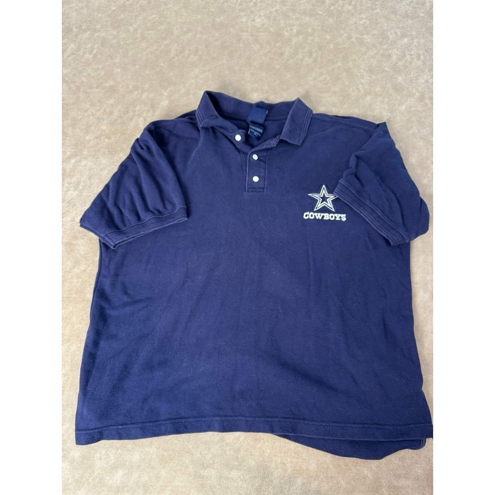 Cowboys‎ Authentic Apparel Mens Dallas Cowboys Embroidered Logo Polo Shirt L